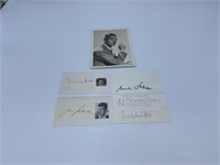 (5) Assorted Autograph Cards