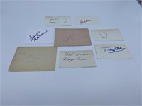 (8) Assorted Autograph Cards