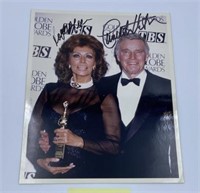 Autographed Photo of Sophia Loren & Charlton
