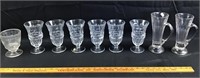 Lot of clear glassware as shown
