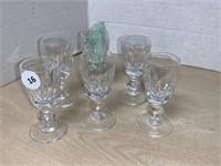 6 Waterford Crystal Liqueur Glasses