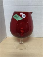 Large Cranberry Glass with Spout