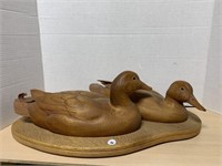 Large Wood Carving of Ducks by Charles Coates