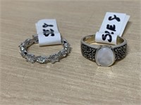 2 Sterling Rings 925