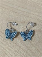 Earrings AU 925 Silver Butterflies with
