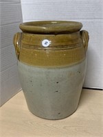Vintage 11 " Clay Crock, chipped handle