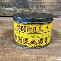 Early Shell 1LB Grease Tin with Embossed Lid