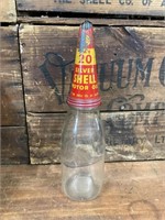 Shell Silver 20 Tin Pourer on Imp Quart Bottle