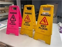 3 x Wet Floor Signs