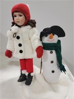 15" doll w snowman