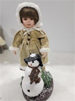 14" doll w snowman