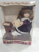 10" doll in box w school desk