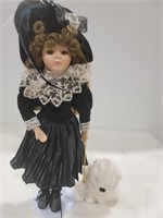 16" doll w dog