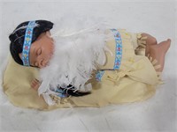 12" sleeping Indian doll