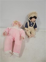 9" sitting 11" sleeping dolls