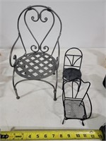 3 Metal chairs