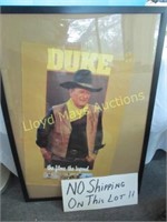 The Duke! John Wayne Tribute Poster & Poster Frame