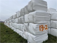 171-large sq bales-Organic-wrapped hay