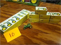 7 John Deere Miniature Toy Tractors -