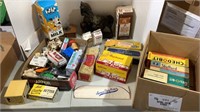 Dairy boxes, horse, office supplies