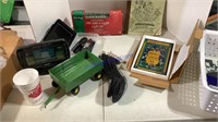 Weather station, toy wagon, utensils,  Christmas