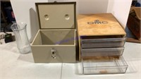 3 drawer organizer & metal box