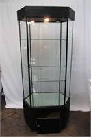 6-Sided Glass Display Case on Wheels
