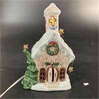 Whimsical Ceramic Christmas Village Church