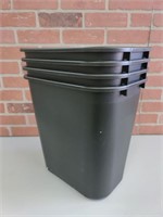 4-7 GALLON RUBBERMAID BLACK TRASHCANS