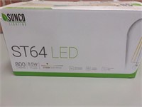 SET OF 12 ST64 LED LIGHTBULBS