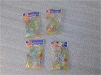 Lot Of 4, Bags Of Marbles