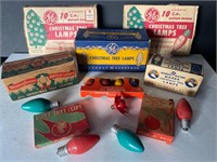 Vintage Christmas Tree Light Bulbs, Clips & Hanger