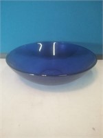 Cobalt glass bowl 7 in opening