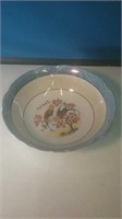 8 inch hand painted bowl with tropical birds m