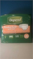 New package of depend protection with tabs