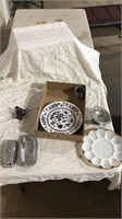 Glass plate, egg plate, butter plate, small