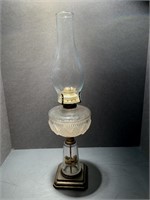 ANTIQUE E. MILLER OIL LAMP 23"
