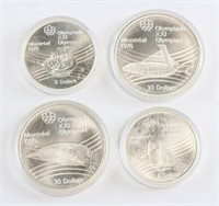 4pc Canadian 1976 Silver Montreal Olympic Dollars