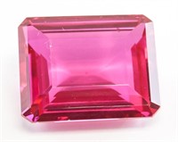 59.30ct Emerald Cut Pink Natural Ruby GGL