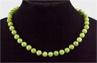 Chinese Green Jade Necklace
