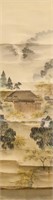 Japanese Watercolor Palace Scroll