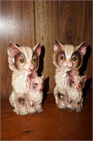 .Pair of Vintage Cat Statues