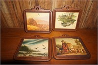 Collecton of Four Wall Decorations Landscapes