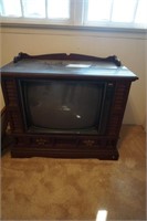 Vintage Zenith TV in Built in Cabinet