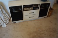 Steroe Cabinet With Stereo and Record Player
