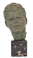 Bronzed Terracotta Bust of JFK