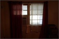 Burgandy Curtains and White Shears