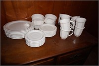 Set of White Dishes  36 Pieces