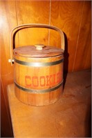 Wooden Ice Box Cookie Jar