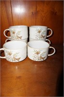 Bevy of Butterfilies China by Enesco 6 Soup Mugs